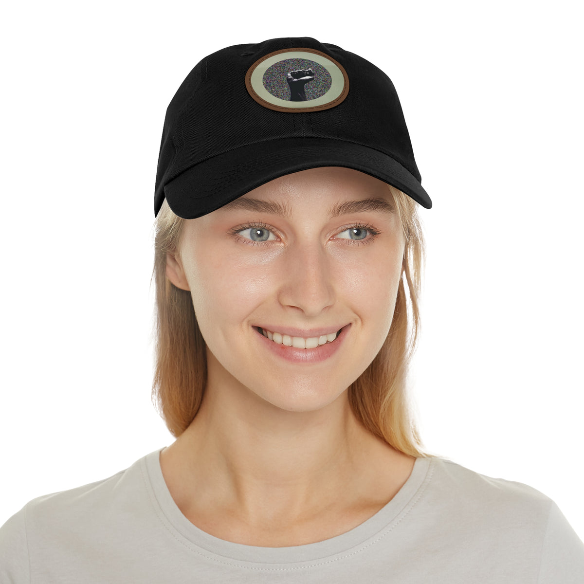 "Get Angry, Hippy!" Leather Patch Dad Hat | Apparel