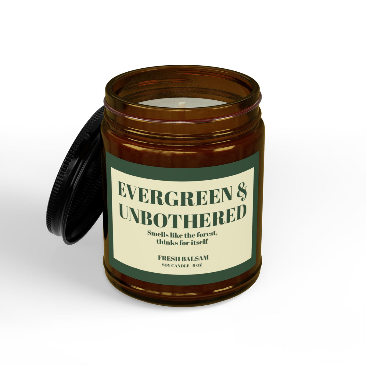 "Evergreen & Unbothered" Aromatherapy Jar Candle | Home & Office