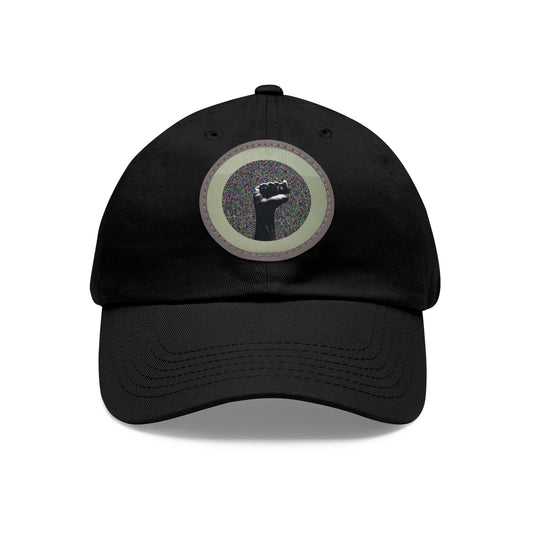 "Get Angry, Hippy!" Leather Patch Dad Hat | Apparel