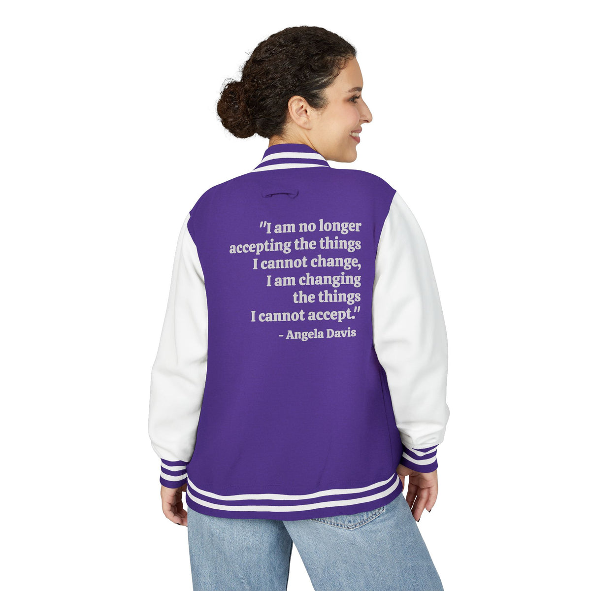Compassion That is Ready for Action Letterman Jacket | Apparel