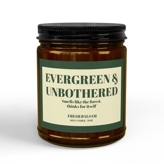 "Evergreen & Unbothered" Aromatherapy Jar Candle | Home & Office