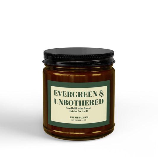 "Evergreen & Unbothered" Aromatherapy Jar Candle | Home & Office