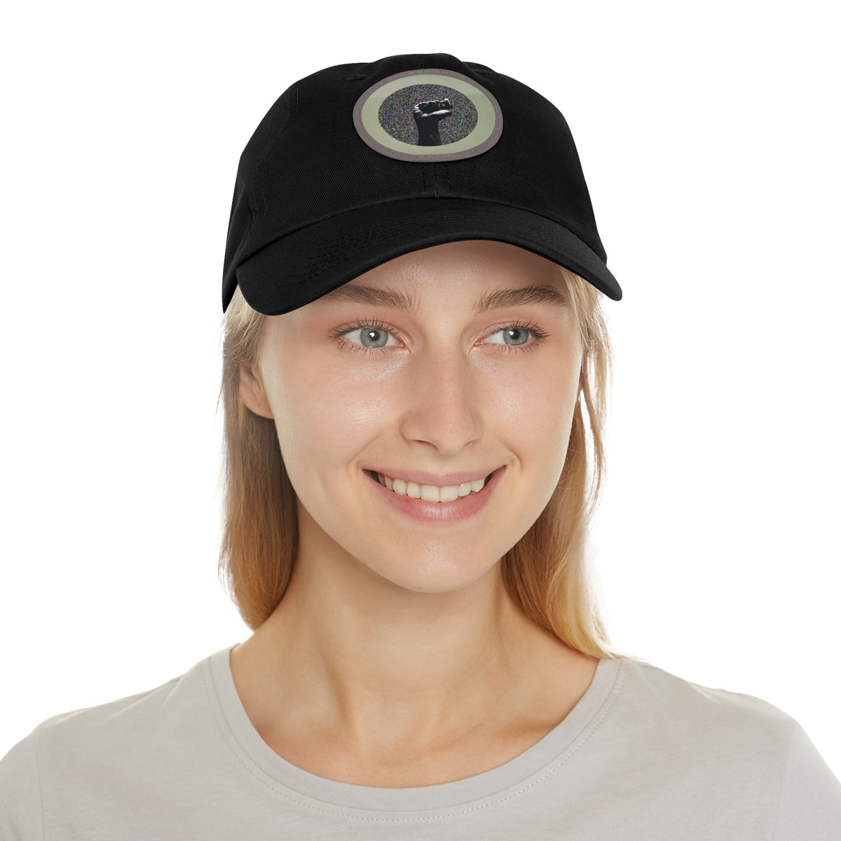 "Get Angry, Hippy!" Leather Patch Dad Hat | Apparel