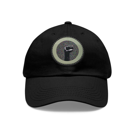 "Get Angry, Hippy!" Leather Patch Dad Hat | Apparel